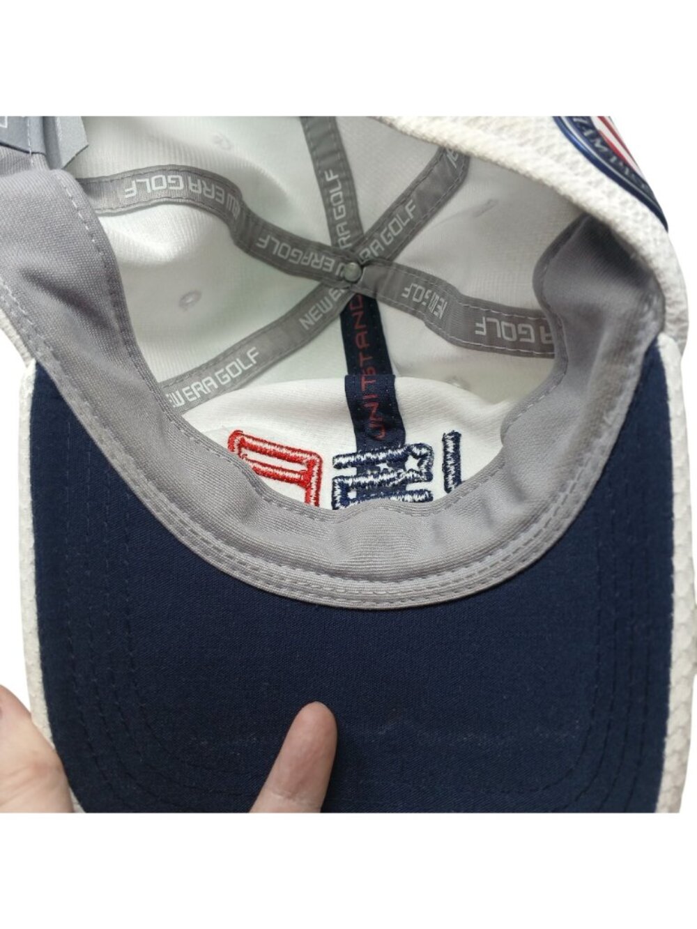 New Era Golf USA 2016 Ryder Cup Adjustable White Hat Embroidered Patches #D5 - Picture 12 of 13